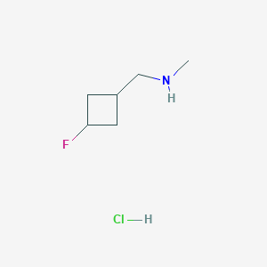 molecular formula C6H13ClFN B13461459 [(3-Fluorocyclobutyl)methyl](methyl)amine hydrochloride 