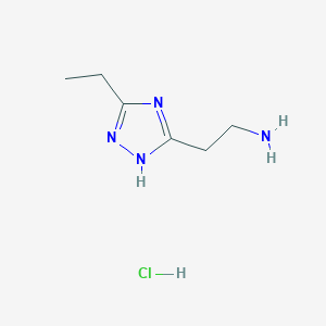 molecular formula C6H13ClN4 B13461483 2-(5-Ethyl-1H-[1,2,4]triazol-3-yl)-ethylamine CAS No. 1049721-62-1