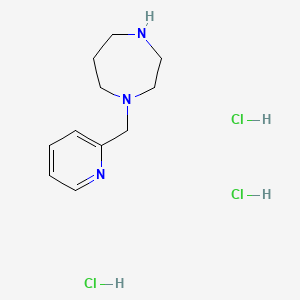 molecular formula C11H20Cl3N3 B13461484 1-[(Pyridin-2-yl)methyl]-1,4-diazepane trihydrochloride 