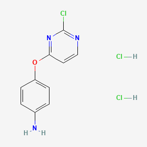 molecular formula C10H10Cl3N3O B13461489 4-[(2-Chloropyrimidin-4-yl)oxy]aniline dihydrochloride 