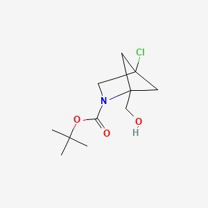 molecular formula C11H18ClNO3 B13461516 Tert-butyl 4-chloro-1-(hydroxymethyl)-2-azabicyclo[2.1.1]hexane-2-carboxylate 