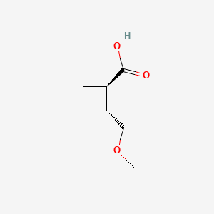 molecular formula C7H12O3 B13461536 rac-(1R,2R)-2-(methoxymethyl)cyclobutane-1-carboxylic acid CAS No. 905821-58-1