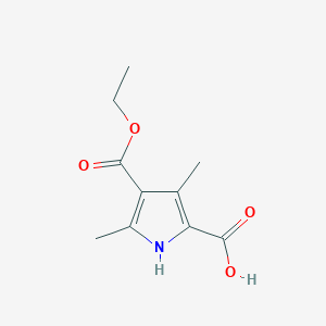molecular formula C10H13NO4 B1346159 4-(Ethoxycarbonyl)-3,5-dimethyl-1H-pyrrole-2-carboxylic acid CAS No. 5442-91-1