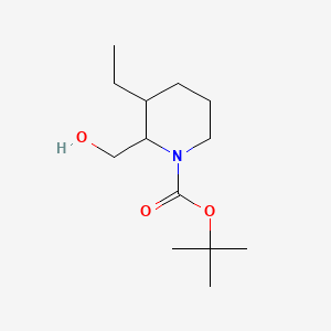 molecular formula C13H25NO3 B13461617 Tert-butyl 3-ethyl-2-(hydroxymethyl)piperidine-1-carboxylate 