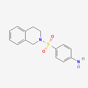 molecular formula C15H16N2O2S B1346163 4-(3,4-dihydroisoquinolin-2(1H)-ylsulfonyl)aniline CAS No. 7252-02-0