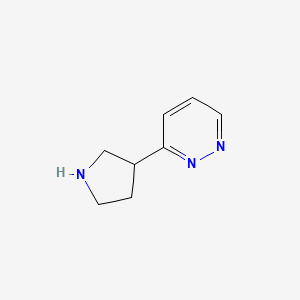 molecular formula C8H11N3 B13461634 3-(3-Pyrrolidinyl)pyridazine 