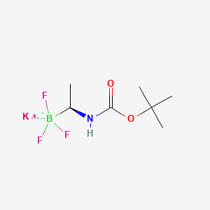 molecular formula C7H14BF3KNO2 B13461637 Potassium (S)-(1-((tert-butoxycarbonyl)amino)ethyl)trifluoroborate 