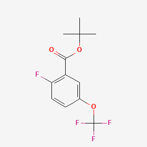 molecular formula C12H12F4O3 B13461686 Tert-butyl 2-fluoro-5-(trifluoromethoxy)benzoate 
