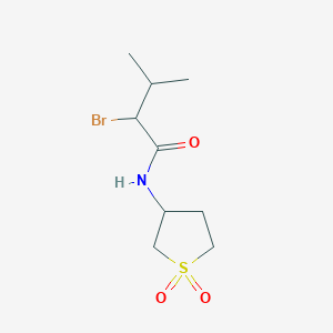 molecular formula C9H16BrNO3S B1346174 2-bromo-N-(1,1-dioxothiolan-3-yl)-3-methylbutanamide 