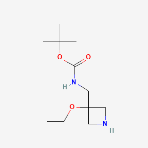 molecular formula C11H22N2O3 B13461744 tert-butylN-[(3-ethoxyazetidin-3-yl)methyl]carbamate 