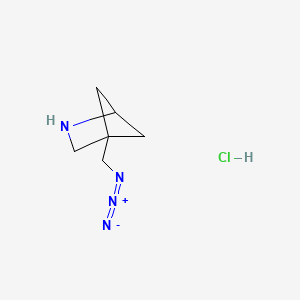 molecular formula C6H11ClN4 B13461763 4-(Azidomethyl)-2-azabicyclo[2.1.1]hexane hydrochloride CAS No. 2770347-89-0