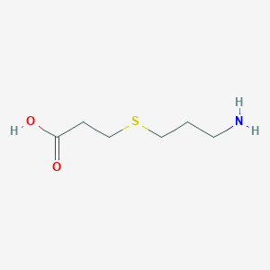 molecular formula C6H13NO2S B13461770 3-((3-Aminopropyl)thio)propanoic acid 