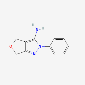 molecular formula C11H11N3O B13461776 2-phenyl-2H,4H,6H-furo[3,4-c]pyrazol-3-amine CAS No. 894803-56-6