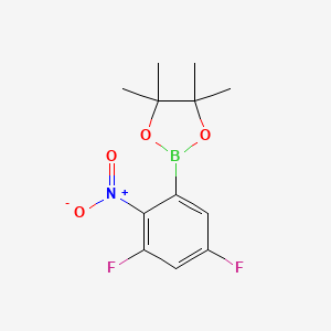 molecular formula C12H14BF2NO4 B13461778 2-(3,5-Difluoro-2-nitrophenyl)-4,4,5,5-tetramethyl-1,3,2-dioxaborolane 