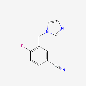 molecular formula C11H8FN3 B1346179 4-fluoro-3-(1H-imidazol-1-ylmethyl)benzonitrile 