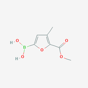 molecular formula C7H9BO5 B13461790 (5-(Methoxycarbonyl)-4-methylfuran-2-yl)boronic acid 