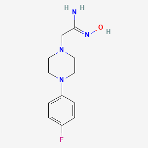 molecular formula C12H17FN4O B1346180 2-[4-(4-fluorophenyl)piperazin-1-yl]-N'-hydroxyethanimidamide 
