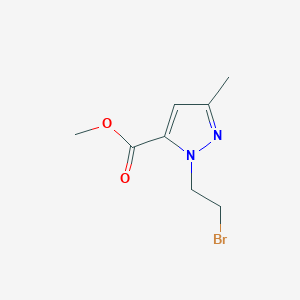 molecular formula C8H11BrN2O2 B13461803 methyl 1-(2-bromoethyl)-3-methyl-1H-pyrazole-5-carboxylate 