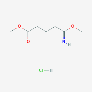 molecular formula C7H14ClNO3 B13461809 Methyl 5-imino-5-methoxypentanoate hydrochloride 