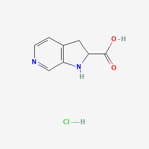 molecular formula C8H9ClN2O2 B13461835 1H,2H,3H-pyrrolo[2,3-c]pyridine-2-carboxylic acid hydrochloride 