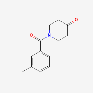 molecular formula C13H15NO2 B1346185 1-(3-Methylbenzoyl)piperidin-4-one 