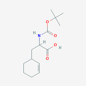 molecular formula C14H23NO4 B13461860 2-{[(Tert-butoxy)carbonyl]amino}-3-(cyclohex-2-en-1-yl)propanoic acid 