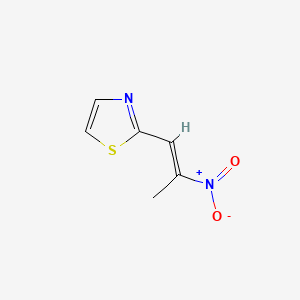 molecular formula C6H6N2O2S B13461865 2-[(E)-2-nitroprop-1-enyl]-1,3-thiazole 
