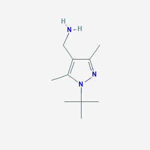 molecular formula C10H19N3 B1346187 (1-tert-butyl-3,5-dimethyl-1H-pyrazol-4-yl)methanamine 