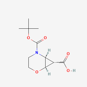 molecular formula C11H17NO5 B13461881 rac-(1R,6S,7S)-5-[(tert-butoxy)carbonyl]-2-oxa-5-azabicyclo[4.1.0]heptane-7-carboxylic acid 