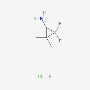 molecular formula C5H10ClF2N B13461882 2,2-Difluoro-3,3-dimethylcyclopropan-1-amine hydrochloride 