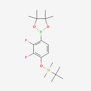 molecular formula C18H29BF2O3Si B13461902 Tert-butyl[2,3-difluoro-4-(4,4,5,5-tetramethyl-1,3,2-dioxaborolan-2-yl)phenoxy]dimethylsilane 