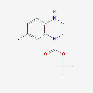 molecular formula C15H22N2O2 B13461909 Tert-butyl 7,8-dimethyl-1,2,3,4-tetrahydroquinoxaline-1-carboxylate CAS No. 1783512-41-3