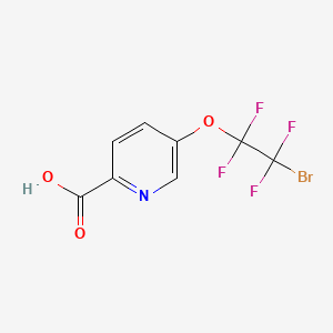 molecular formula C8H4BrF4NO3 B13461928 5-(2-Bromo-1,1,2,2-tetrafluoroethoxy)pyridine-2-carboxylic acid 