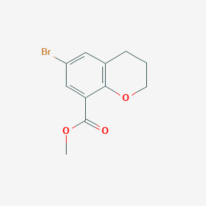 molecular formula C11H11BrO3 B13461930 methyl 6-bromo-3,4-dihydro-2H-1-benzopyran-8-carboxylate 