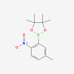 molecular formula C13H18BNO4 B13461942 4,4,5,5-Tetramethyl-2-(5-methyl-2-nitrophenyl)-1,3,2-dioxaborolane 