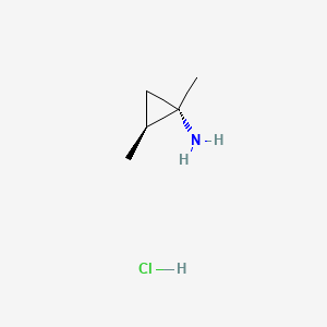 molecular formula C5H12ClN B13461949 (1S,2S)-1,2-dimethylcyclopropan-1-amine hydrochloride 
