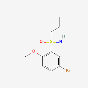 molecular formula C10H14BrNO2S B13461971 (5-Bromo-2-methoxyphenyl)(imino)propyl-lambda6-sulfanone 