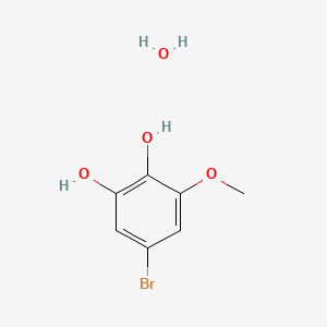 molecular formula C7H9BrO4 B1346199 5-Bromo-3-methoxybenzene-1,2-diol;hydrate 