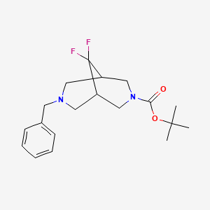 molecular formula C19H26F2N2O2 B13462001 Tert-butyl 7-benzyl-9,9-difluoro-3,7-diazabicyclo[3.3.1]nonane-3-carboxylate 