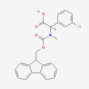 molecular formula C24H20ClNO4 B13462027 2-(3-chlorophenyl)-2-({[(9H-fluoren-9-yl)methoxy]carbonyl}(methyl)amino)acetic acid 