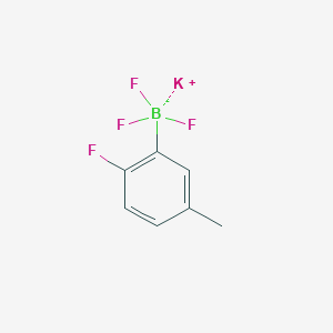 molecular formula C7H6BF4K B13462040 Potassium trifluoro(2-fluoro-5-methylphenyl)borate 