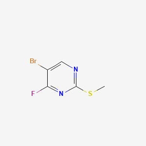 molecular formula C5H4BrFN2S B13462068 5-Bromo-4-fluoro-2-(methylsulfanyl)pyrimidine 