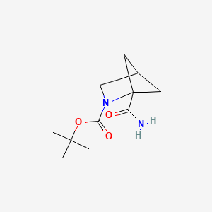 molecular formula C11H18N2O3 B13462085 Tert-butyl 1-carbamoyl-2-azabicyclo[2.1.1]hexane-2-carboxylate 