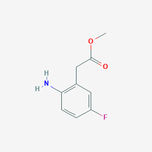 molecular formula C9H10FNO2 B13462093 Methyl 2-(2-amino-5-fluorophenyl)acetate CAS No. 29641-00-7