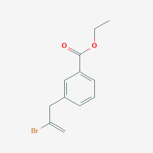 molecular formula C12H13BrO2 B1346210 2-溴-3-(3-羧乙氧基苯基)-1-丙烯 CAS No. 731772-86-4