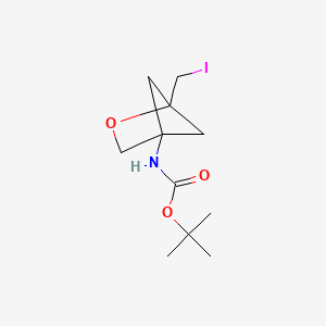 molecular formula C11H18INO3 B13462129 tert-butyl N-[1-(iodomethyl)-2-oxabicyclo[2.1.1]hexan-4-yl]carbamate CAS No. 2913159-06-3