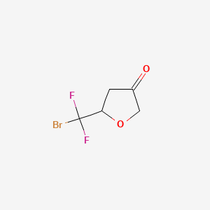 molecular formula C5H5BrF2O2 B13462142 5-(Bromodifluoromethyl)oxolan-3-one 