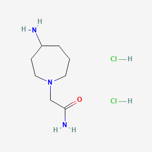 molecular formula C8H19Cl2N3O B13462195 2-(4-Aminoazepan-1-yl)acetamide dihydrochloride 