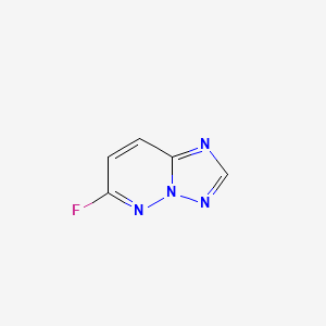 molecular formula C5H3FN4 B13462196 6-Fluoro-[1,2,4]triazolo[1,5-b]pyridazine 