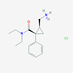 molecular formula C15H23ClN2O B134622 [(1S,2R)-2-(二乙基氨基羰基)-2-苯基环丙基]甲基氮杂环;氯化物 CAS No. 175131-61-0